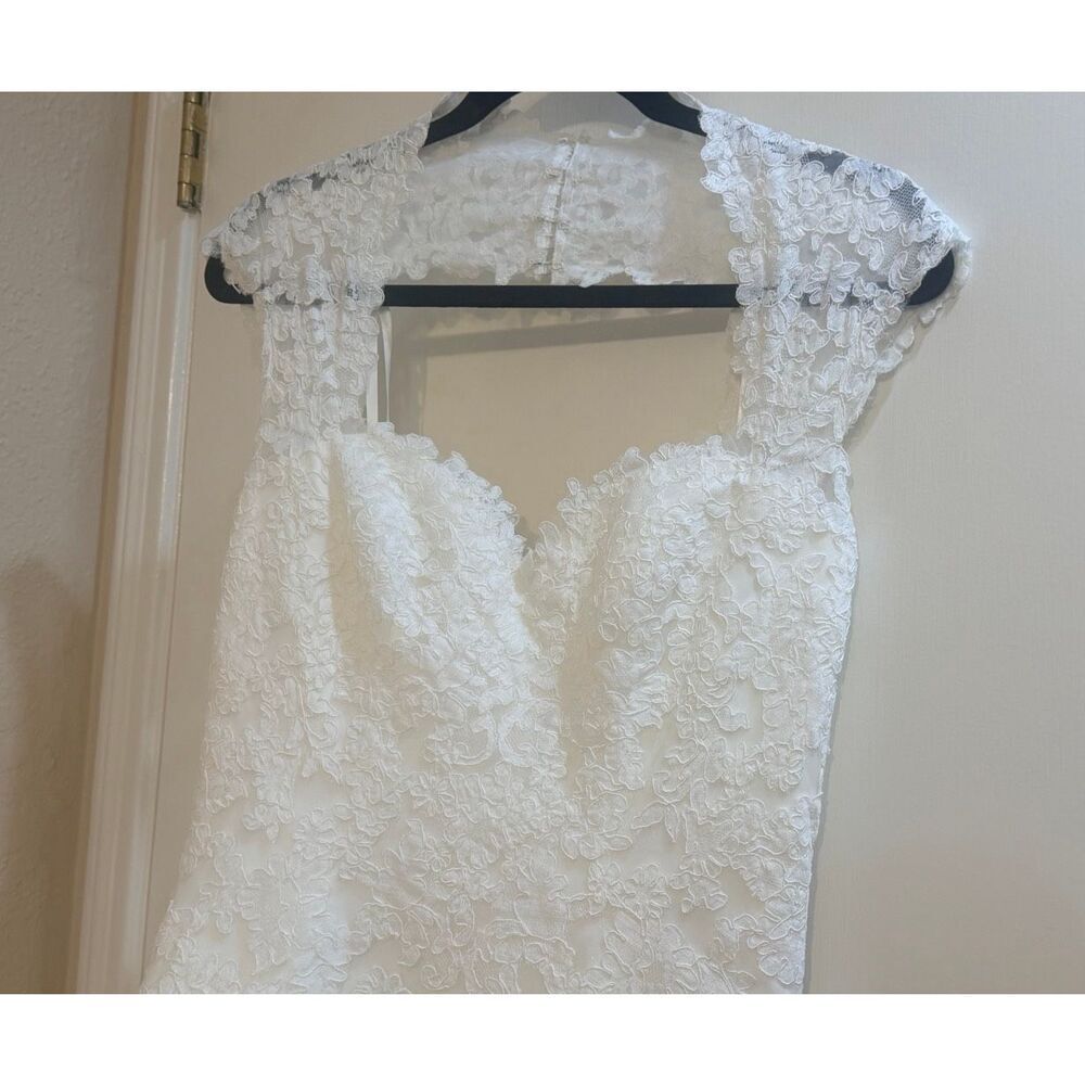 Mori Lee NEW size 10 Ivory Lace Wedding dress with train - Picture 4 of 16